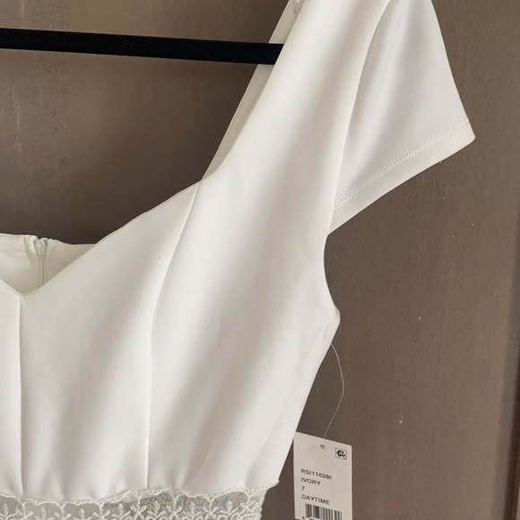 Crystal Doll White Mini Fit & Flare Party Dress Size 7 NWT - Picture 7 of 13